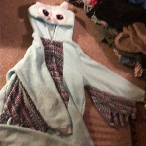 Blue owl onesie pjs